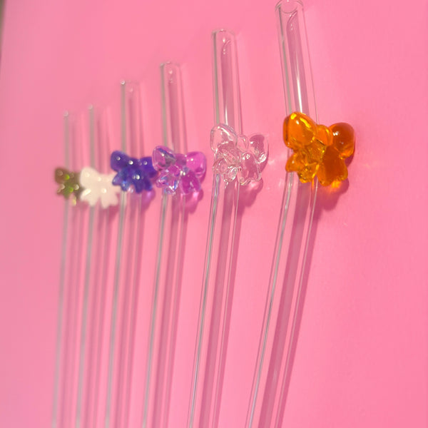 Bow Glass Straws