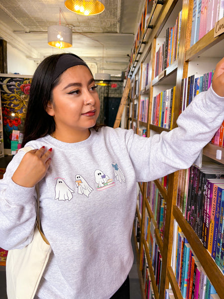 ghosties reading crewneck