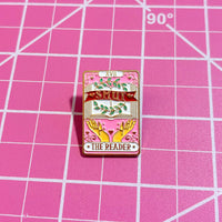 the reader enamel pin