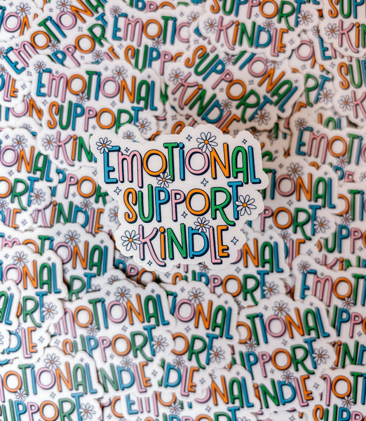 emotional support kindle sticker