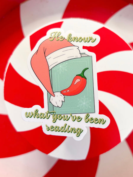 santa knows sticker