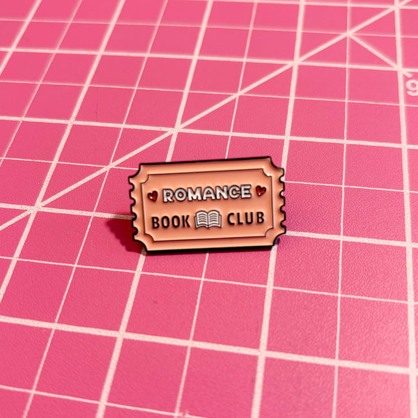 romance book club enamel pin