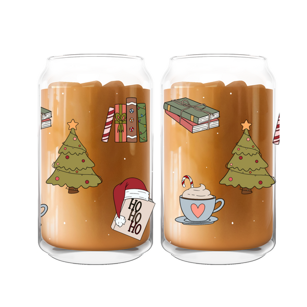 seasons readings 16 oz glass