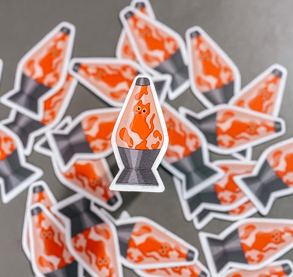 lava cat sticker